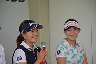 トークショーでの青木プロと香妻プロ